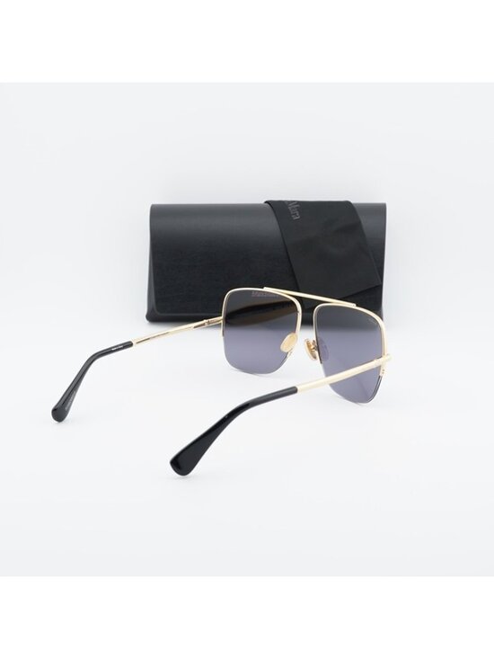 Max Mara MENTON3 MM0121 30A Sunglasses Gold Aviator Frame, Smoke Lenses